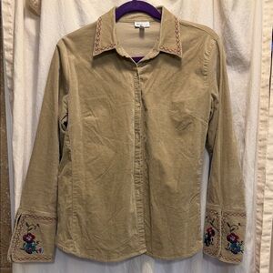 Mimi Maternity Beige Top corduroy